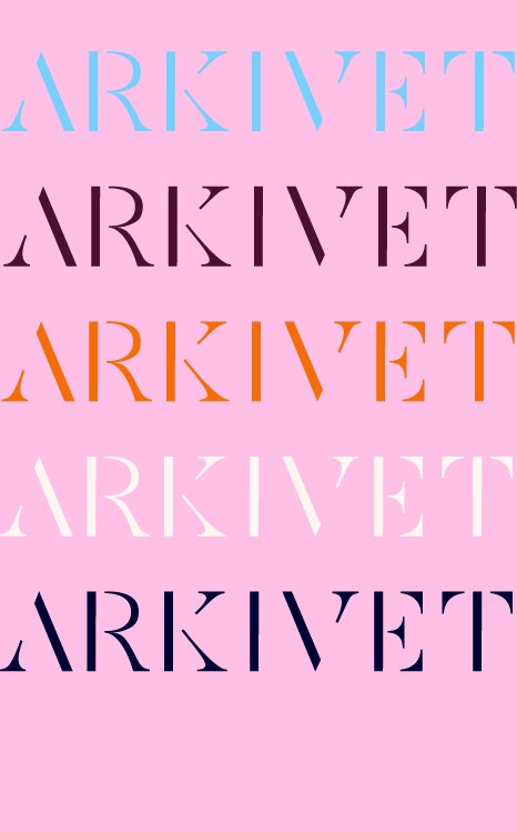 Mønster med Arkivet-logoen på rosa